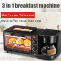 Wholesale Mechanical Timer Control Multi-Function 3 in 1 Breakfast Maker Machine with 9L Toast Oven 600ml Coffee Pot Frying Pan